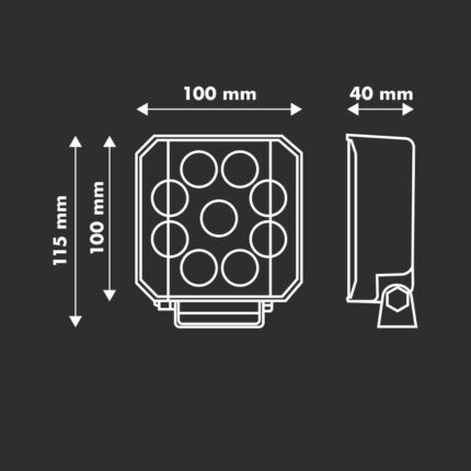 Lampa robocza 6500 lm LY7108 zakrzywiona soczewka - obrazek 4