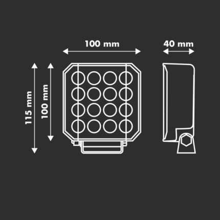Lampa robocza 6100lm LY7109 zakrzywiona soczewka - obrazek 4