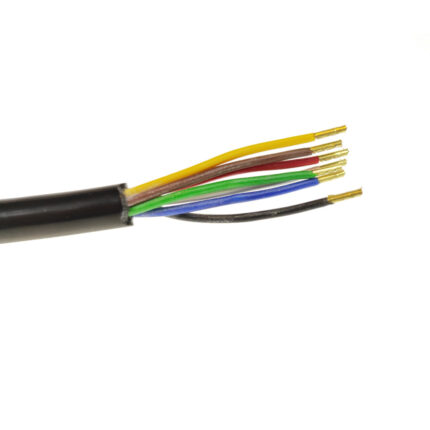 Przewód spiralny 400cm 7-żyłowy 6x0,75+1mm² TPU czarny ISO - obrazek 4