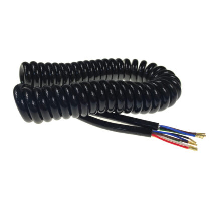 Przewód spiralny 400cm 7-żyłowy 6x0,75+1mm² TPU czarny ISO - obrazek 2