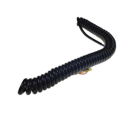 Przewód spiralny 600cm 7-żyłowy 6x0,75+1mm² TPU czarny ISO - obrazek 2
