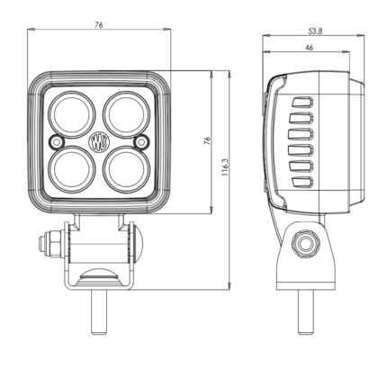 Lampa bezpieczeństwa - ostrzegawcza - czerwona LED | 2244 | W267 - obrazek 7
