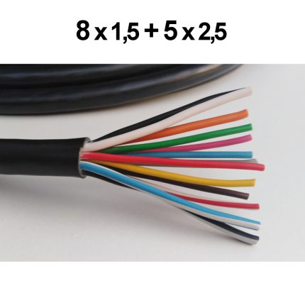 Przewód 13-żyłowy 8×1,5+5x2,5 12/24V YLY-S 1mb - obrazek 2
